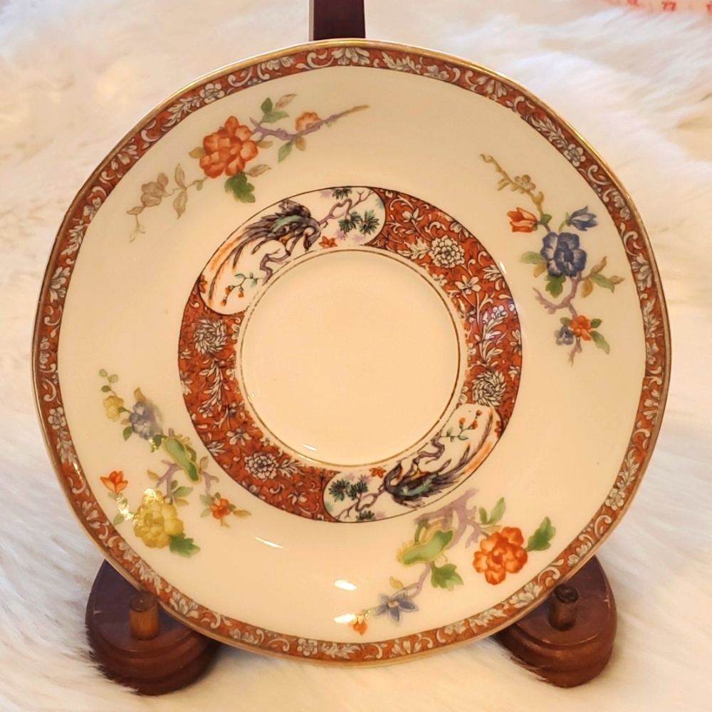 Vintage Theodore Haviland Limoges France Porcelain Plate Floral Gold Trim